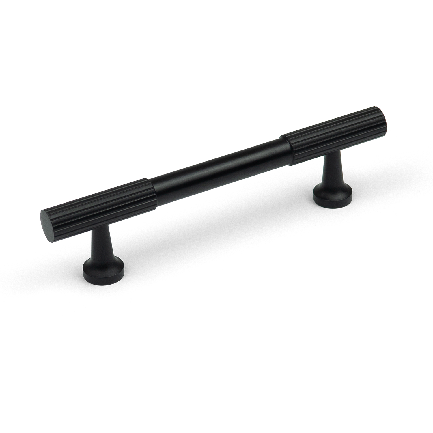 Matt Black Reeded Detail T-Bar Handles & Coordinating Knobs - Image 5