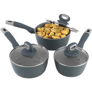 Salter 3 Piece Healthy Tasty Saucepan Set