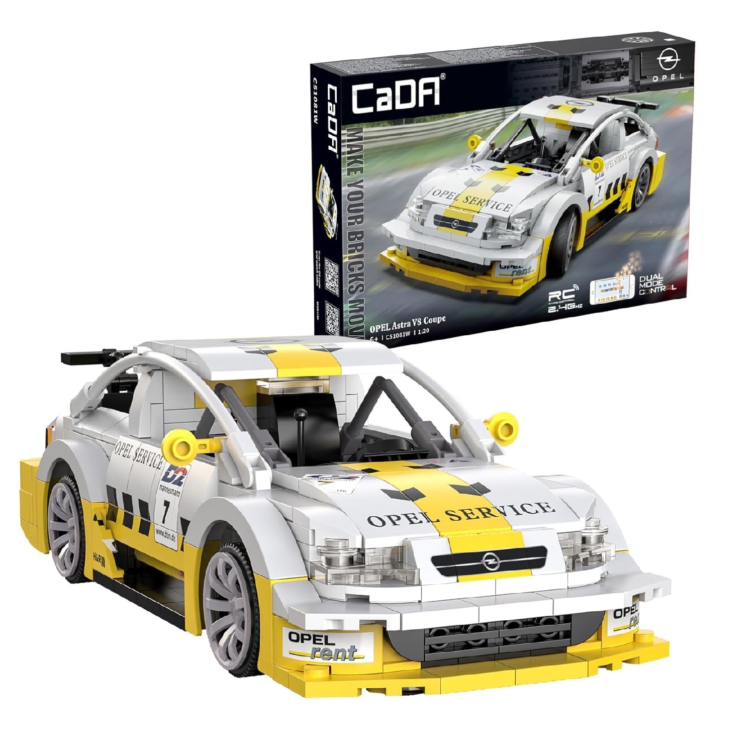 CaDA Opel Astra V8 Coupe - 330 Piece Brick Build Model Kit - Image 10