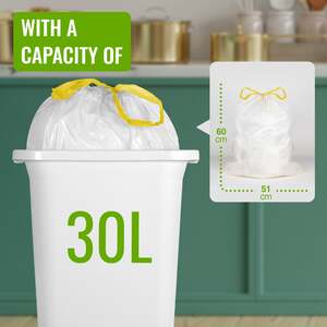 Ecobag 25 Pack 15 Micron Vanilla Scented Embossed Kitchen Bin Liners