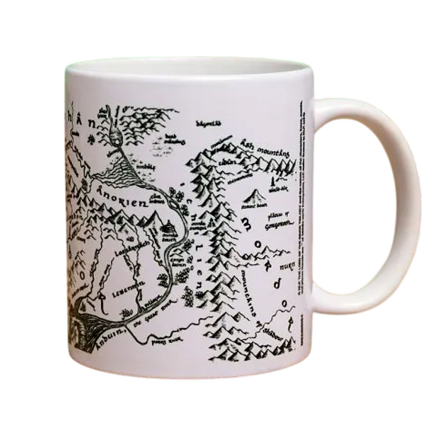 The Lord Of The Rings Middle Earth Map Mug - White