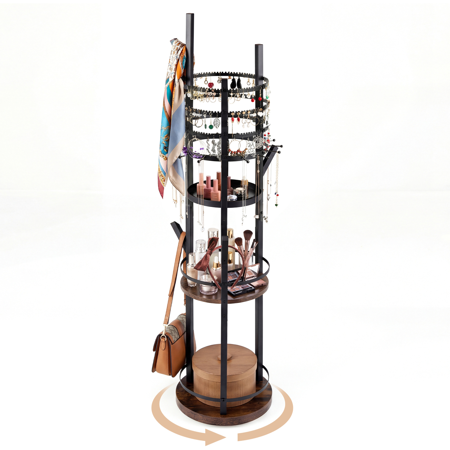 Costway Tall Rotatable Floor Jewellery Organiser