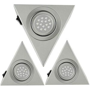 3 Pack LED Under Cabinet Pyramid Spot Kithen Lights, Cool White Triangle LED Light