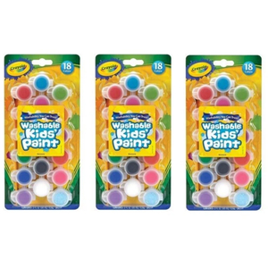 Pack of 3 Crayola Washable Kids Paint Pots