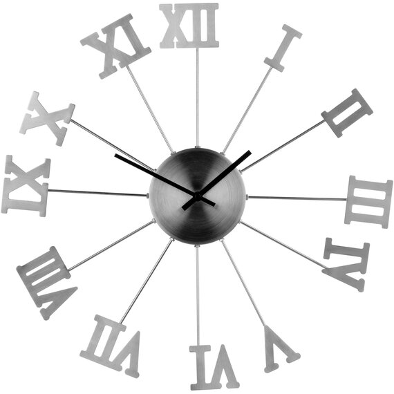 Manero 51cm Dia Roman Numerals Metal Wall Clock