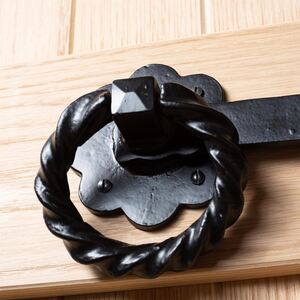 Rose Ring Gate Latch - W285mm - Black - Pack of 2