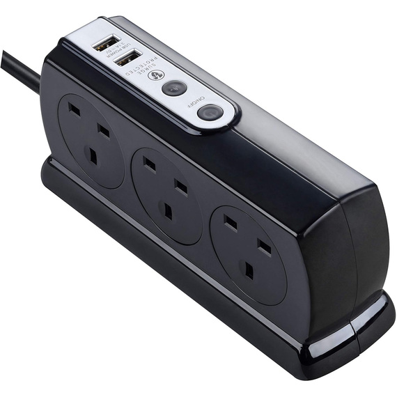 6 Socket Surge Protected Extension Lead with USB Ports