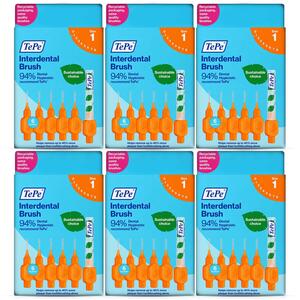 Tepe Interdental Brush Orange 0.45mm - Pack of 6