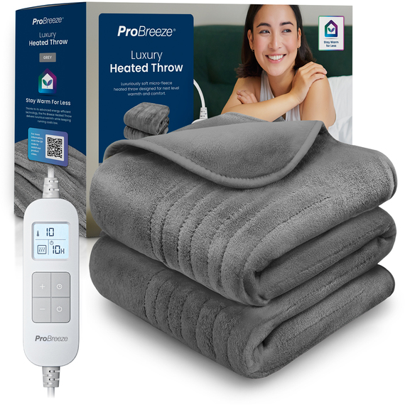 Pro Breeze Fleece Electric Heated Throw