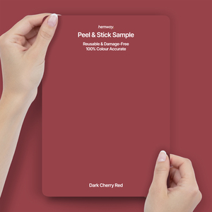 Hemway Interior Paint Sample, Dark Cherry Red, Peel & Stick Swatch