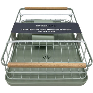 Kitchen Master Dish Drainer with Wooden Handles