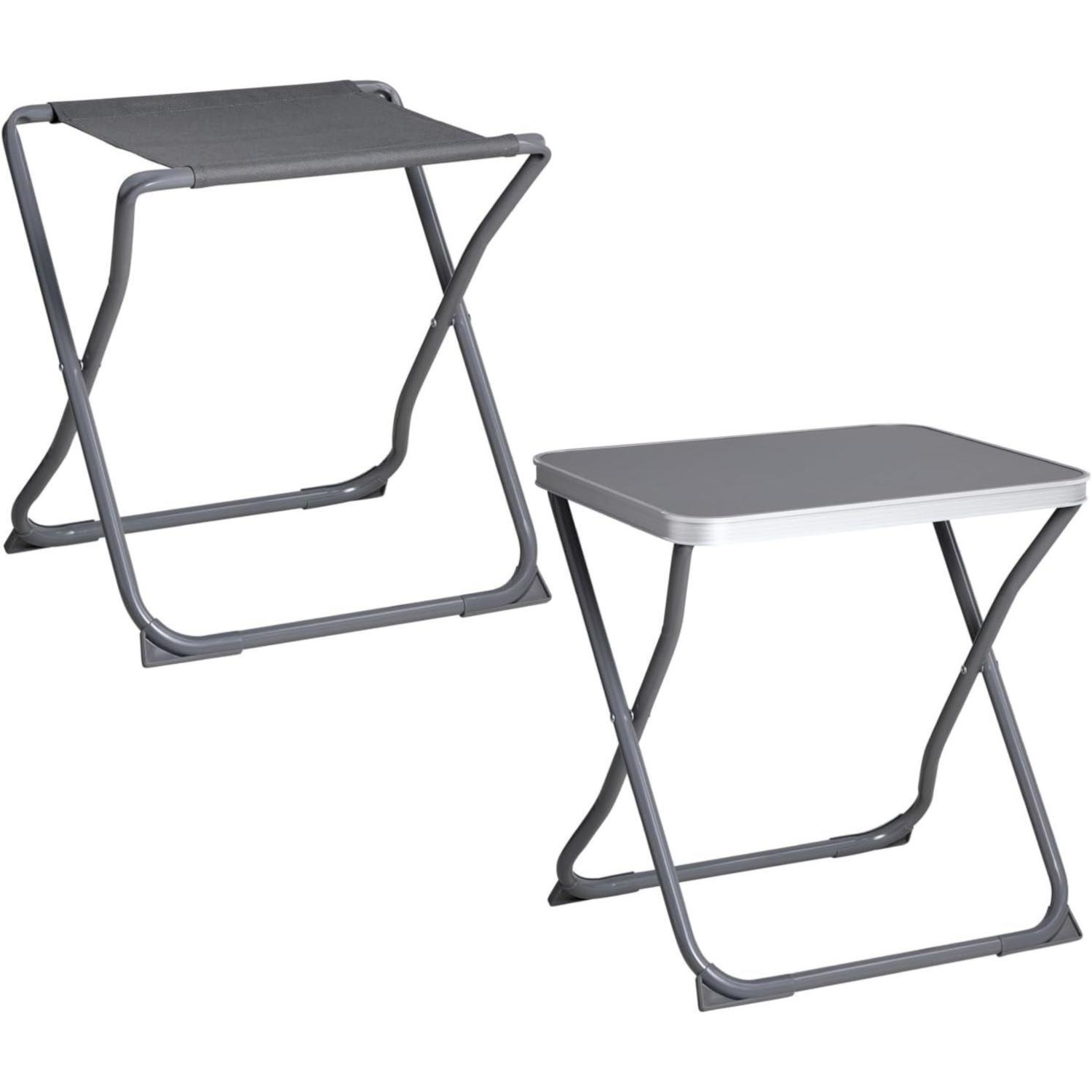 2-in-1 Foldable Camping Stool with Tabletop - - Image 3
