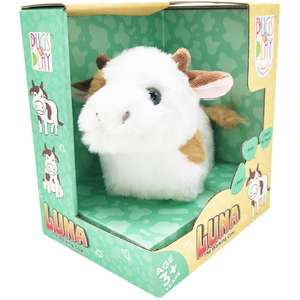 Pugs at Play Luna Interactive Walking Cow Plush Toy
