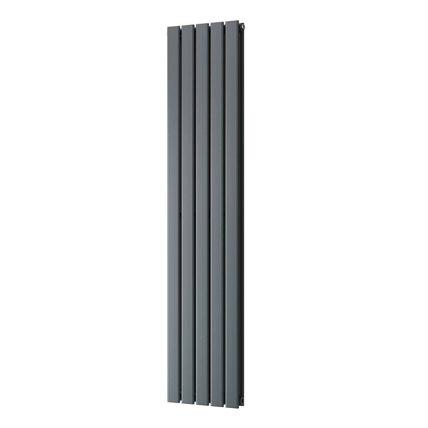 Uk Radiators Typhoon - Anthracite Designer Radiator Double Panel - Feet Included - Anthracite / 1600Mm / 340Mm