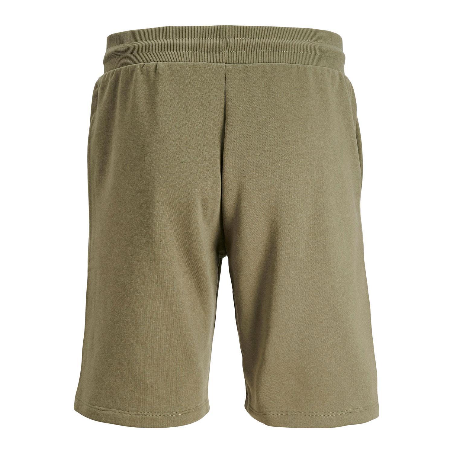 Jack & Jones Mens Shorts Regular Fit Basic Cotton Blended Sweat Dusty Olive - Size Large - Image 2