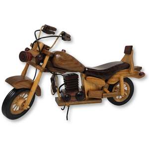 Shadow Striker Wooden Motorcycle Model  Large Handcrafted 38 cm