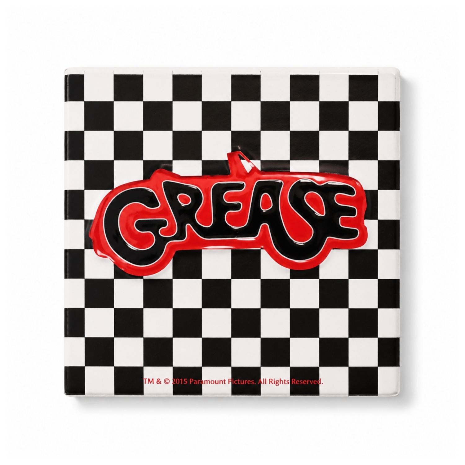 Image of Fandomania Grease Checkerboard Coaster - Black