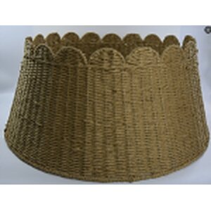 Brown Paper string tree skirt with Scalloped Edge