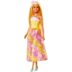 Barbie Royal Doll with Brightly Highlighted Hair Butterfly Print Skirt