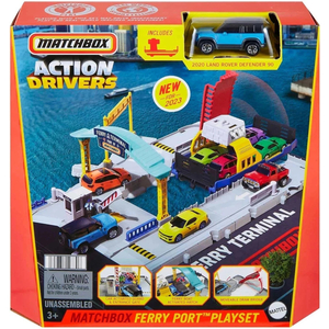 Matchbox Action Drivers Ferry Port Vehicle Playsets with Ferry Boat and Car