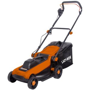 Electric Lawn Mower 1500W - 360mm cut, 6 heights, 40L box, folding soft-grip handle