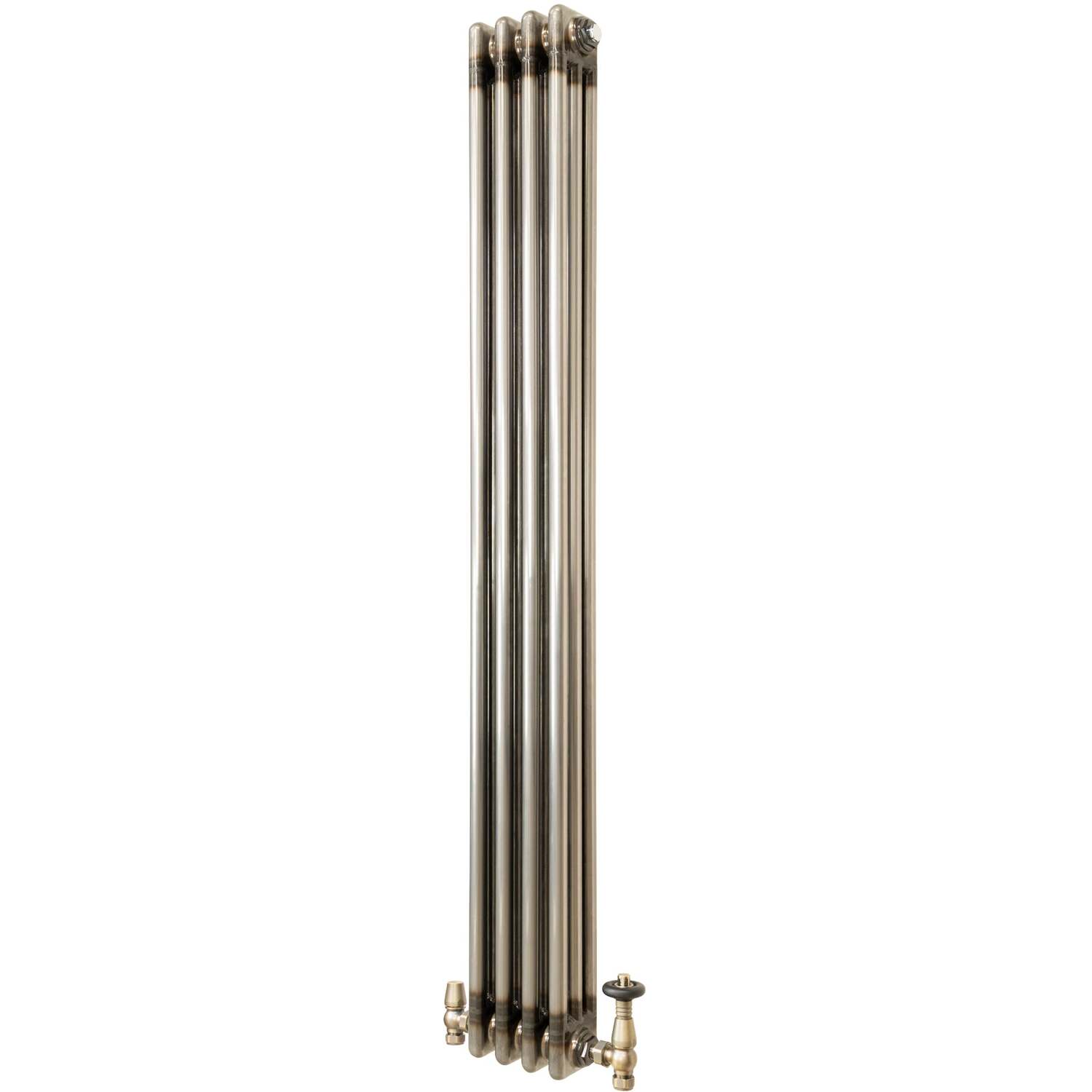 Monstershop Unisex Silver Traditional 3 Column Radiator & Valves – 1500Mm X 200Mm - Raw Metal In - Image 2