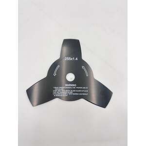 Replacement 3-Tooth Brush Cutter Blade 255 x 1.4 mm Heavy-Duty Steel Blade