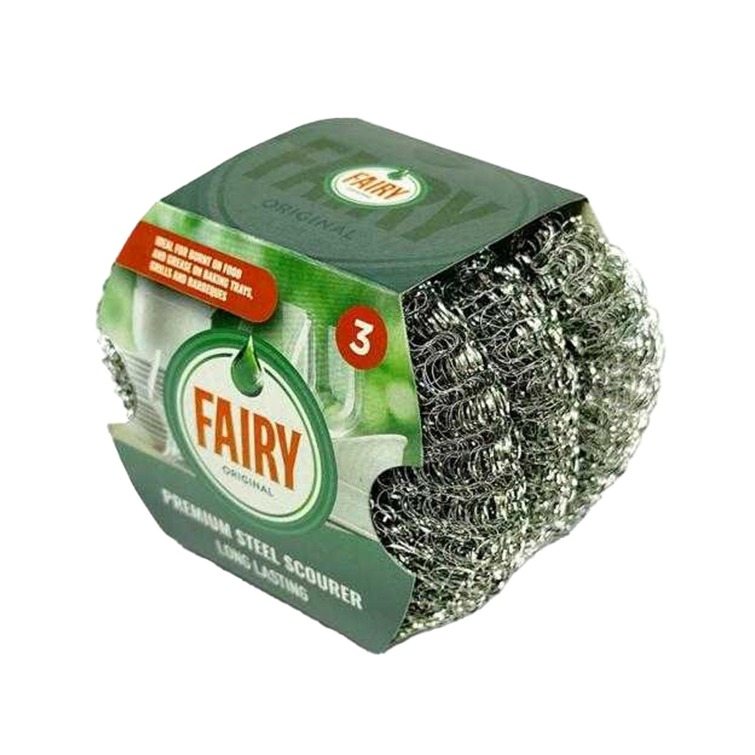 Addis Fairy Steel Scouring Pad (Pack Of 3) - Steel