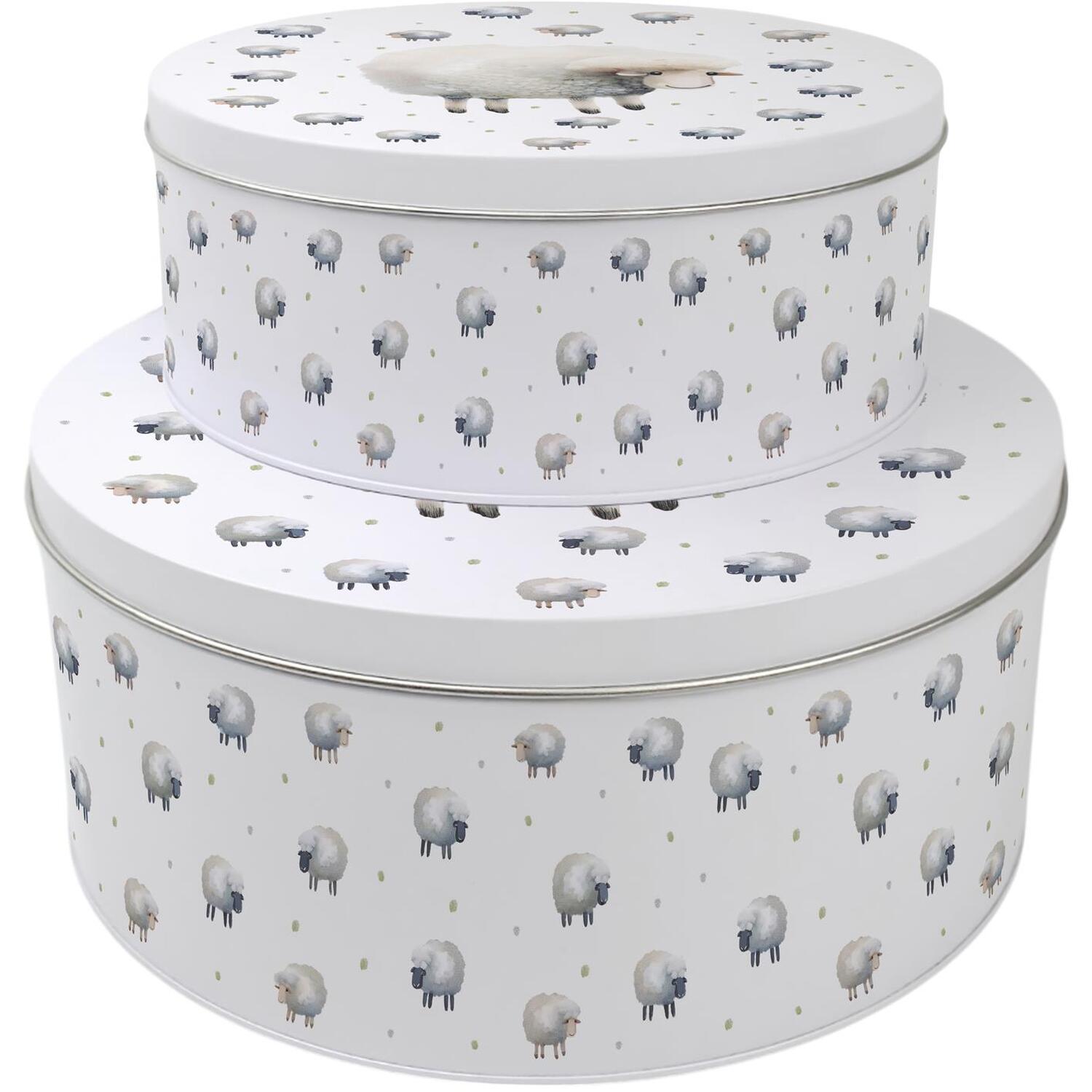 Image of Spring Sheep Round Cake Tin Set&hellip;