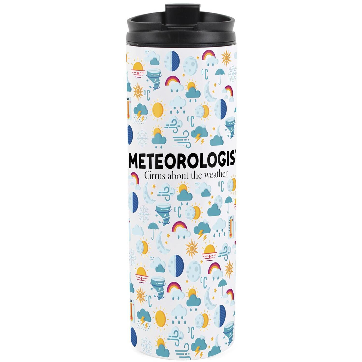 B&Q - Meteorologist Travel MugNovelty Weather Person Gift Stainless Steel Vacuum-Sealed Double-Walled Hot/cold Drinks Travel Flask - Image 2