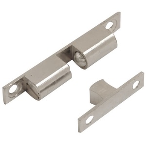 Dzina Chrome Double Ball Cabinet Cupboard Display Door Roller Latch Catch -Pack of 4