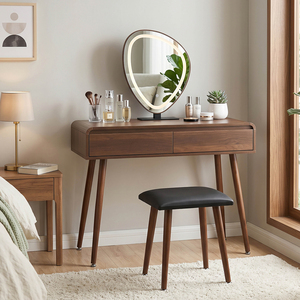 Abstract LED Mirror Dressing Table