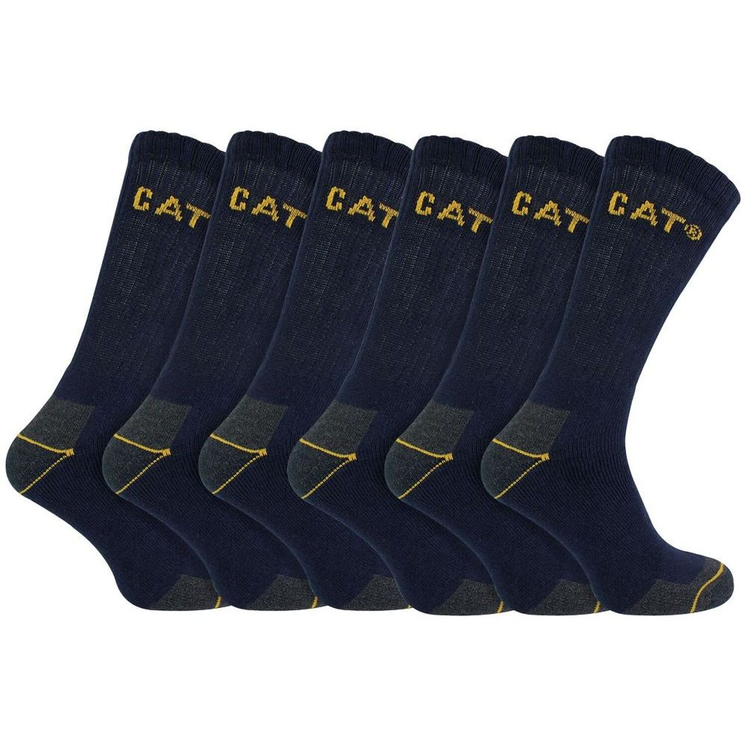Caterpillar 6 Pack Unisex Heavy Duty Work Socks For Boots