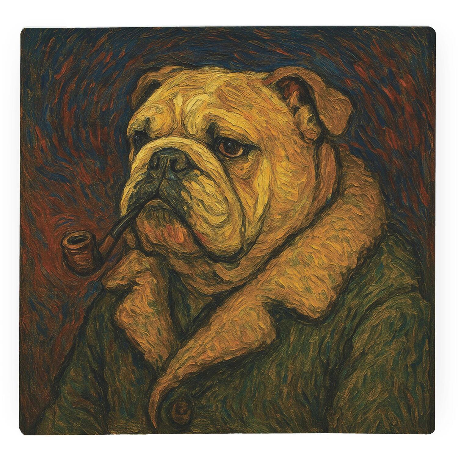 Image of Van Gogh English Bulldog Large Square&hellip;