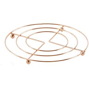 18cm Chrome Round Copper Trivet Hot Pad Safety Holder Iron