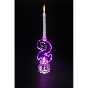 Shatchi Birthday Candle Number 2 Flashing Colour Changing with 4 Candles