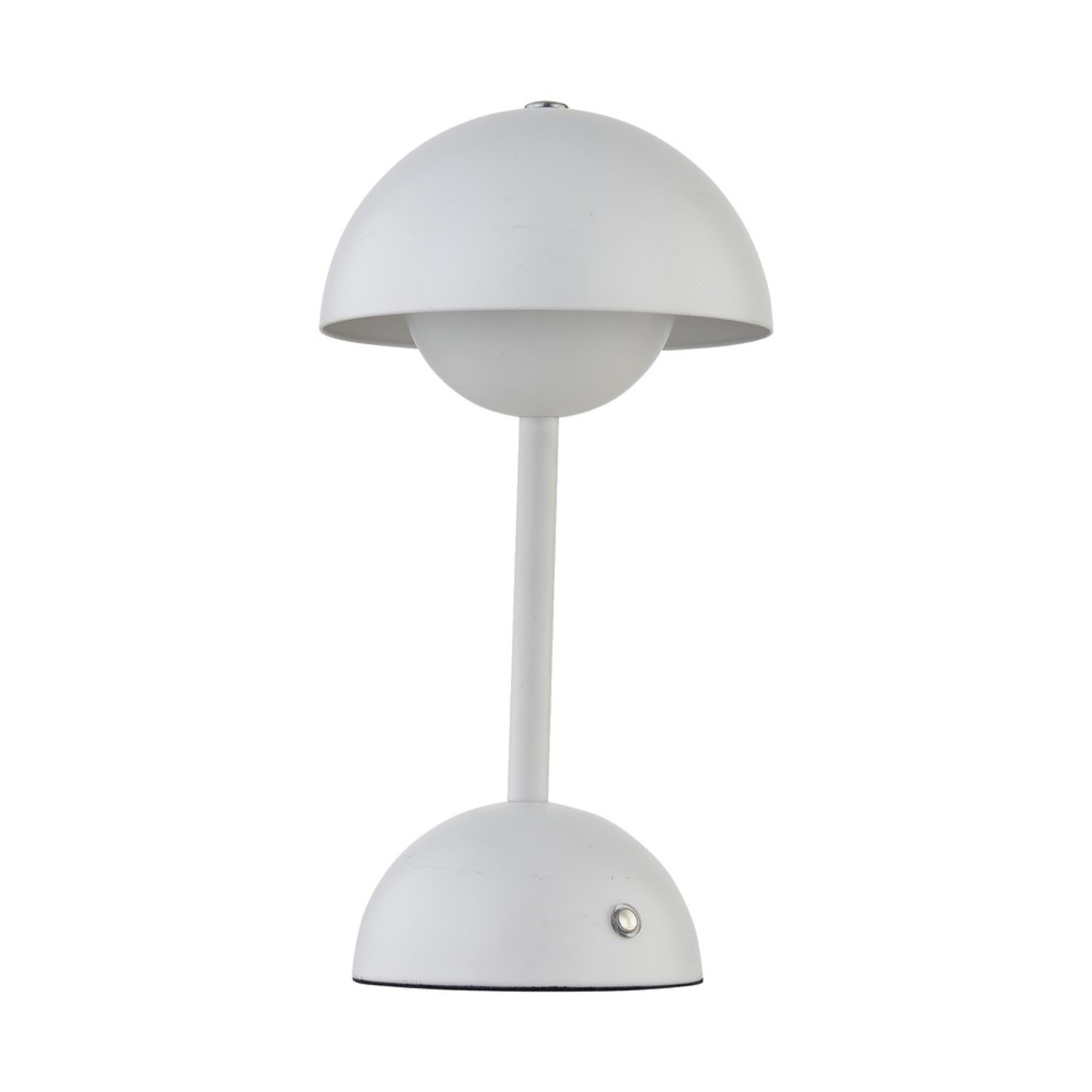 First Choice Lighting Eleanor White Led Rechargeable Touch Table Lamp - Matt White