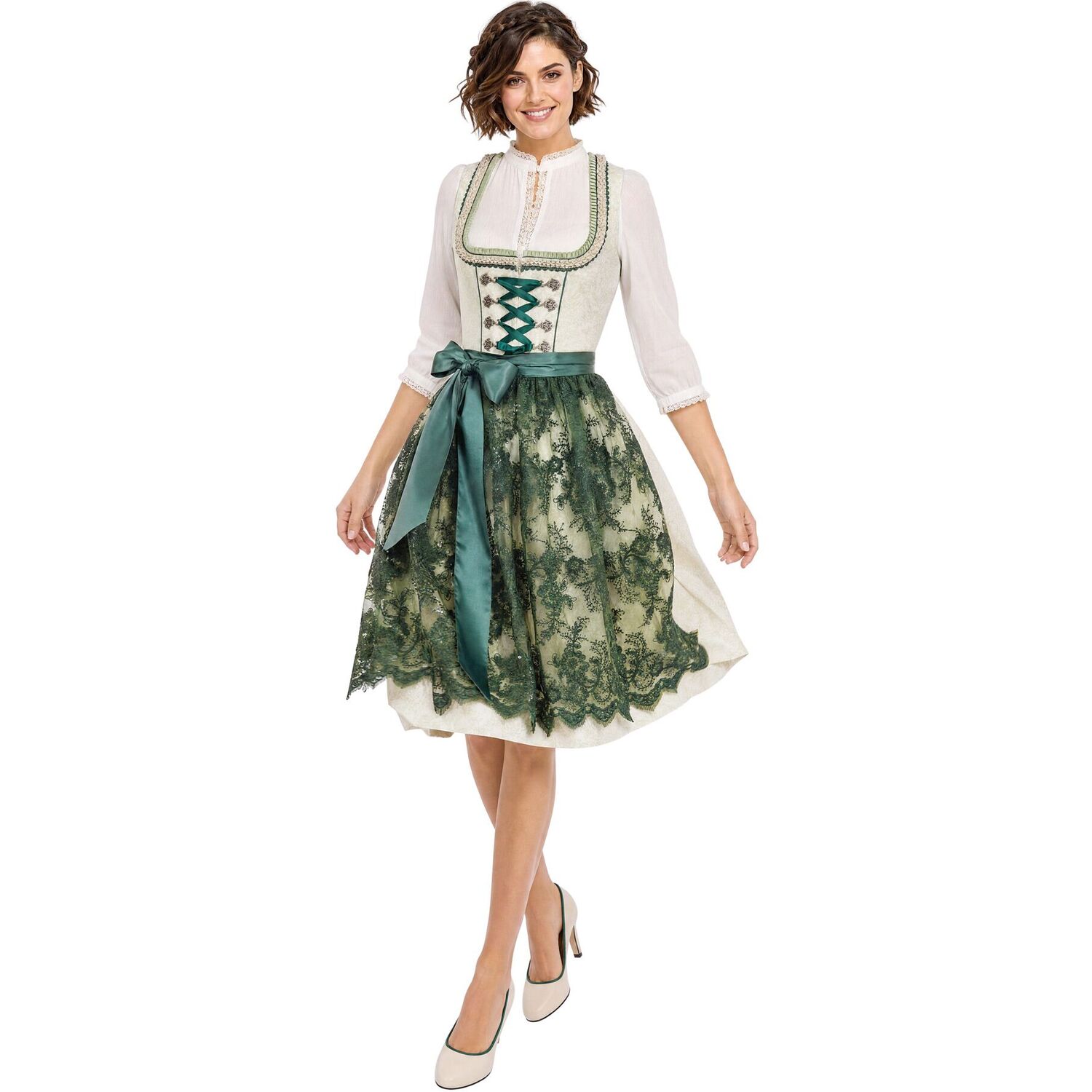 Tectake Dressforfun® Mini Dirndl Melanie - Green / 34Cm