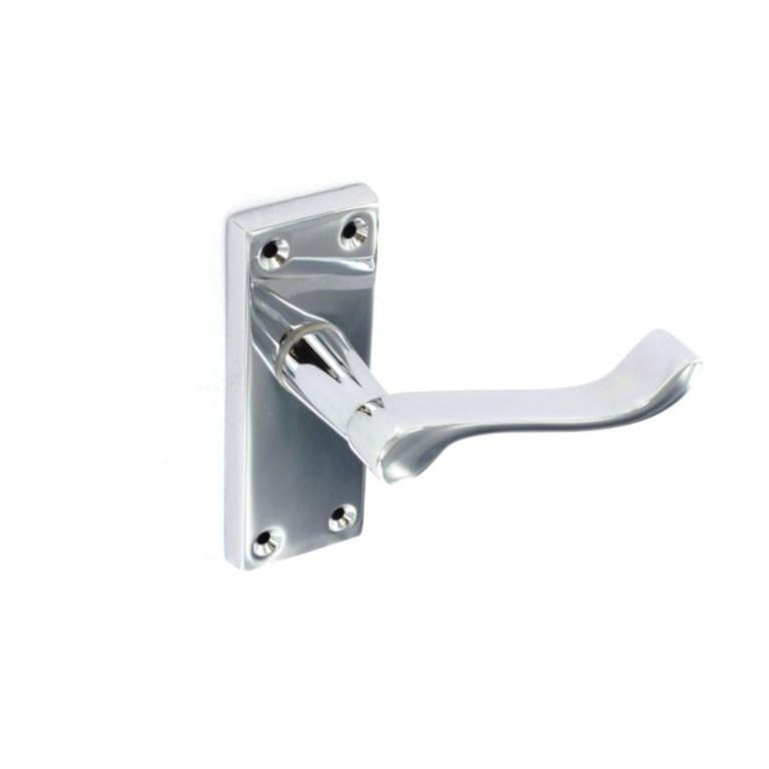 Securit Scroll Chrome Latch Handles (Pack Of 2) - Silver