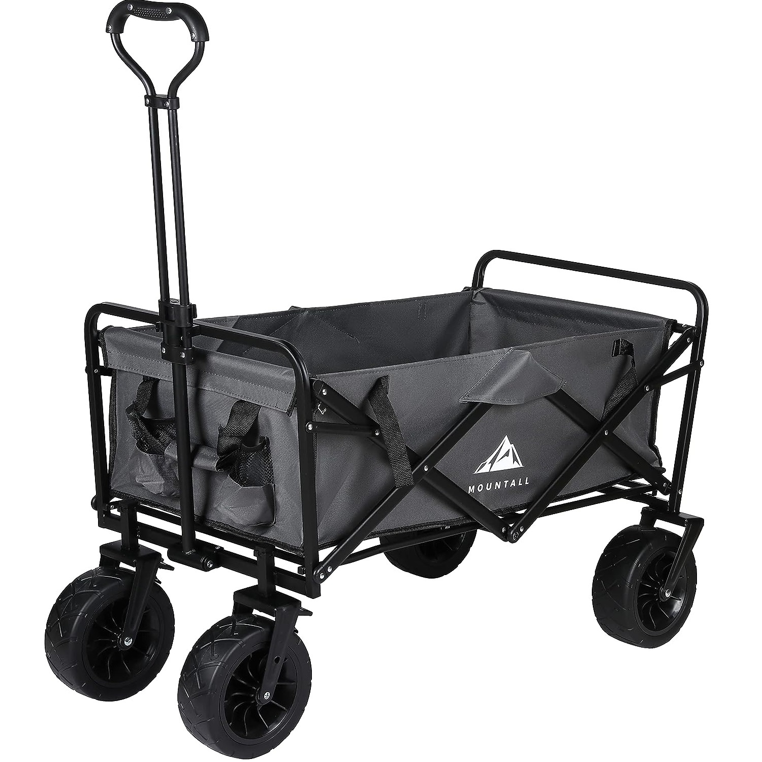 Mountall (Grey) Festival Trolley Camping Folding Wagon Wheelbarrow - Image 2
