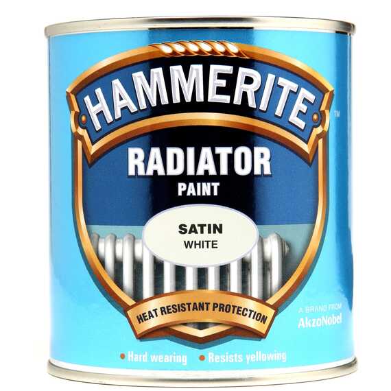 Hammerite Satin Radiator Enamel 500ml White