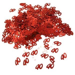 Red 40s Confetti 12 Pack Metallic Table Confetti