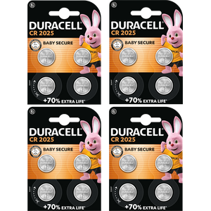 Duracell 2025 Lithium 3V Coin Cell Batteries - Pack of 16