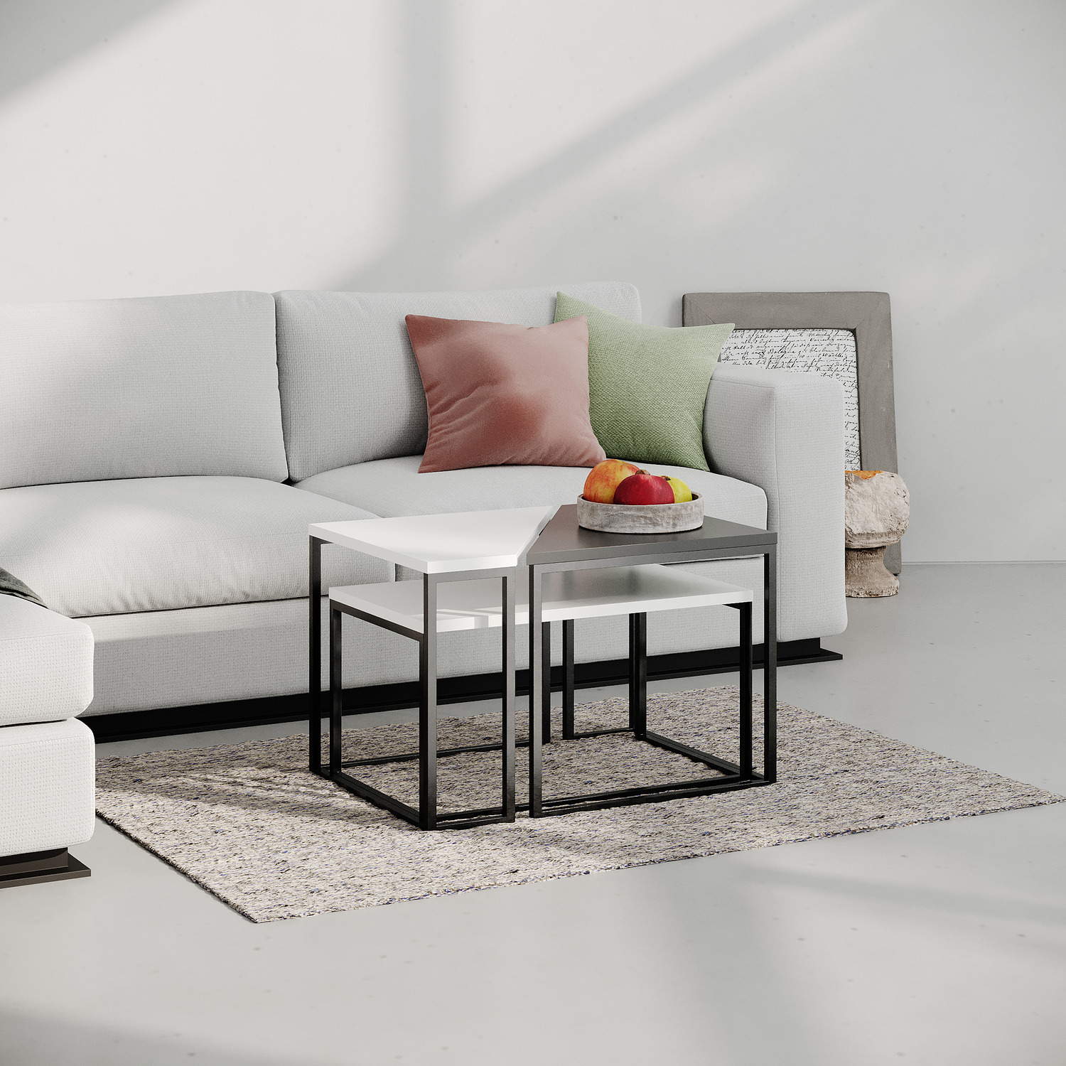 Decortie Ohlady Modern Coffee Table Multipurpose - Anthracite Grey