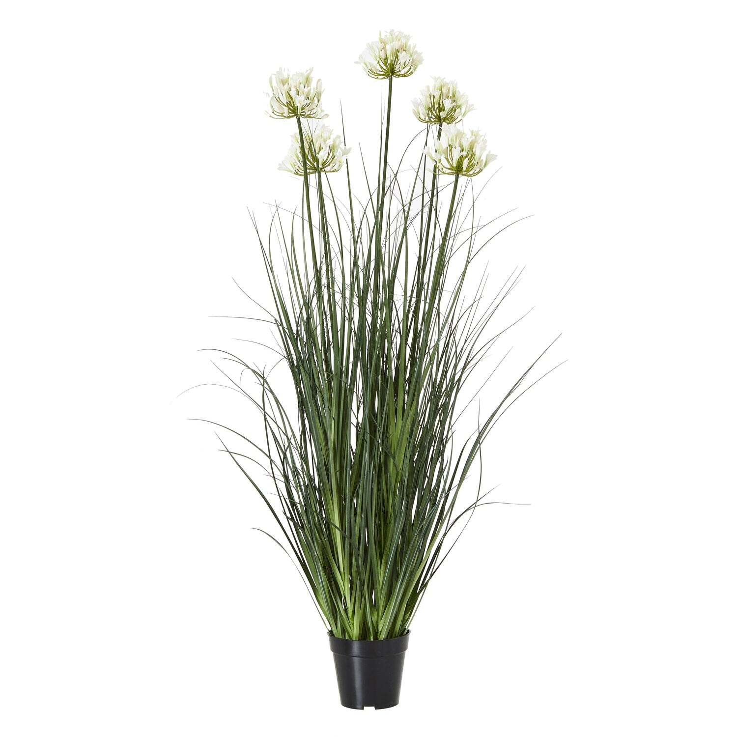 Sostter Unisex Cream Agapanthus Large Artificial Potted Flower Plant - Image 3