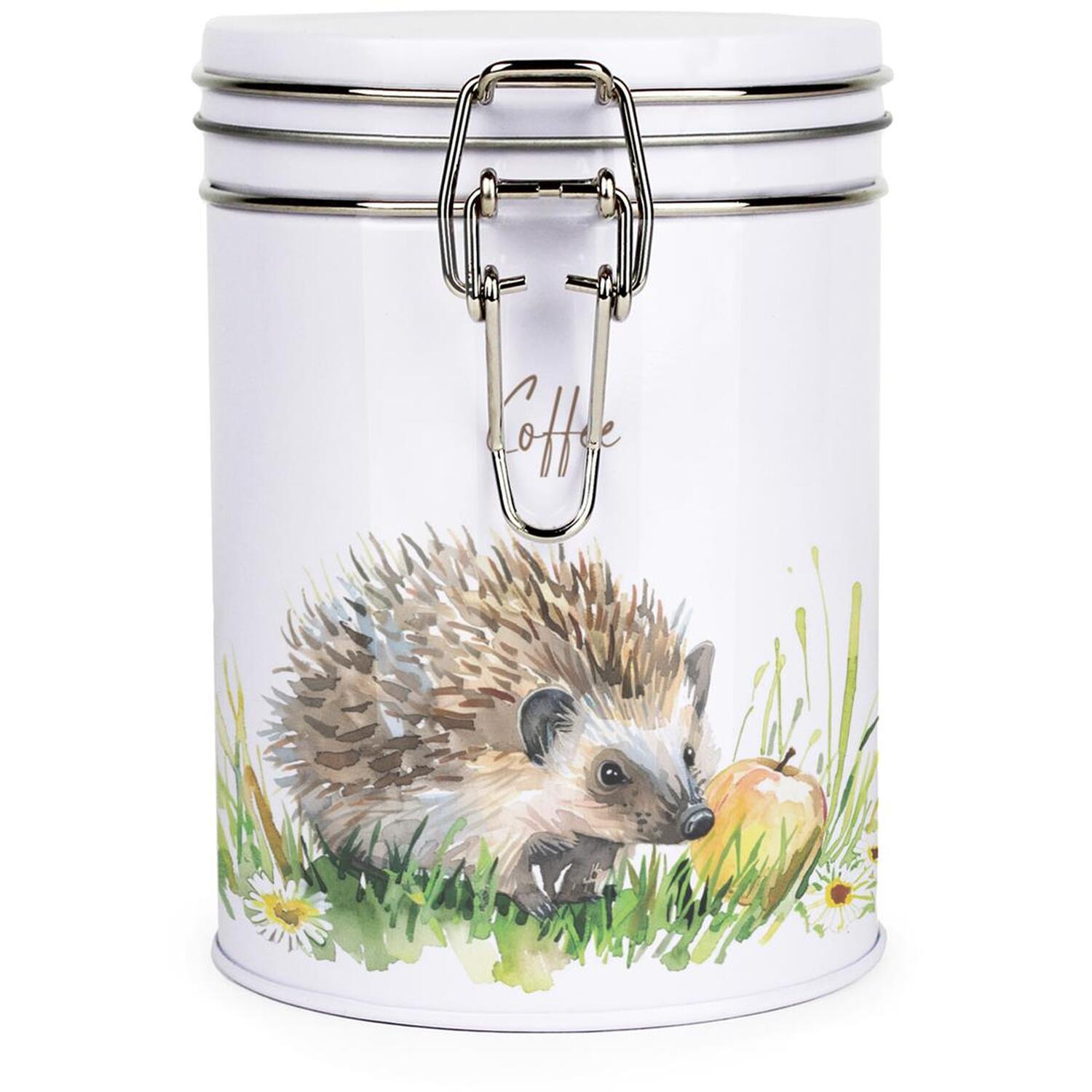 B&Q -  Hedgehog & Apple Clip-Lid Kitchen Storage CanisterCoffee - Image 3