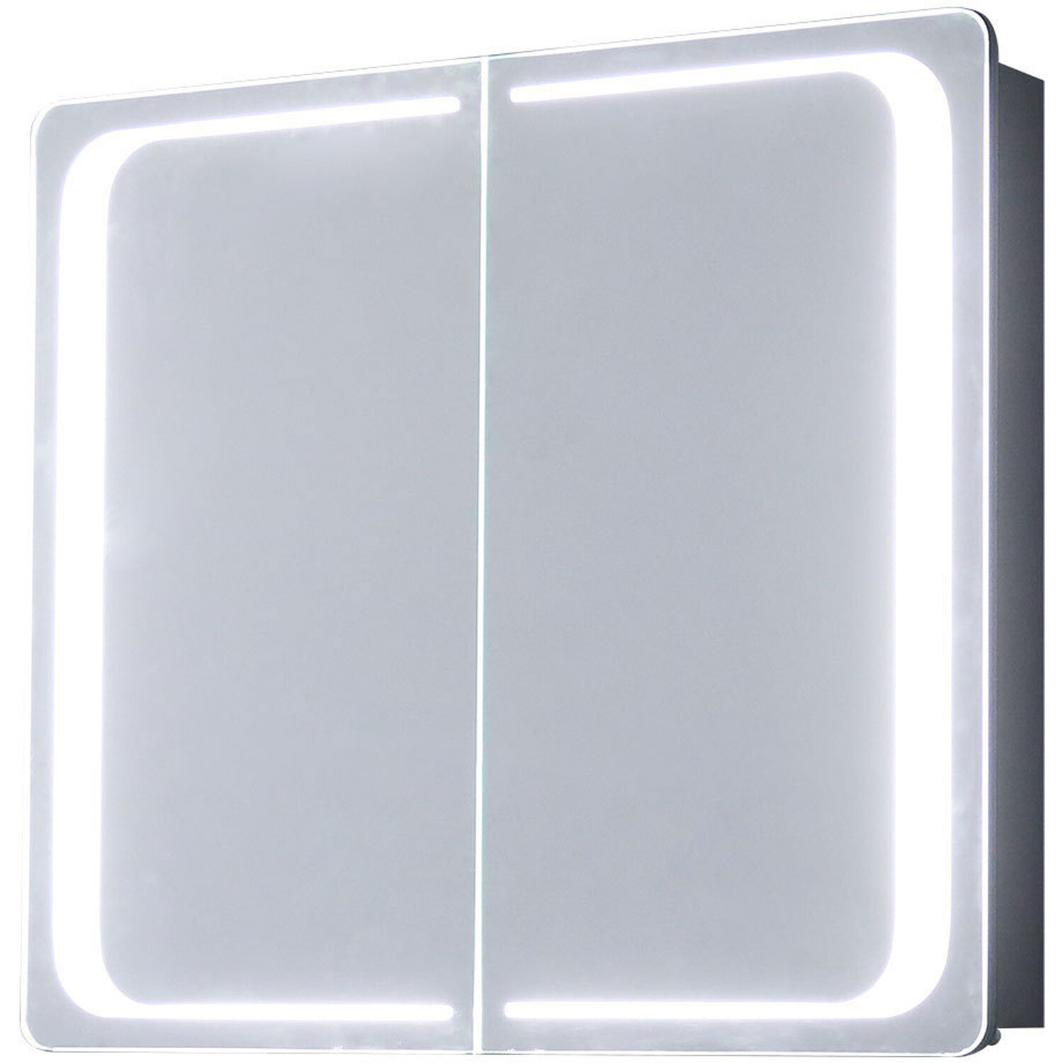 Led Bathroom Mirror Cabinet With Shaver Socket - White