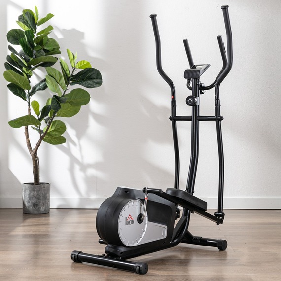 HOMCOM Elliptical Cross Trainer with Adjustable Resistance