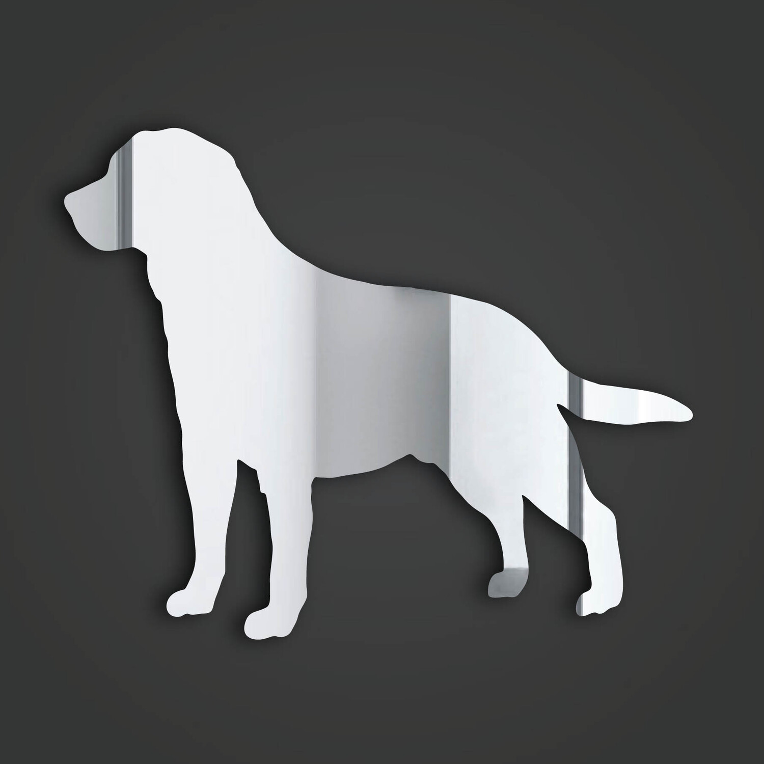 Labrador Retriever Style 3 Silver Acrylic Mirror - Silver