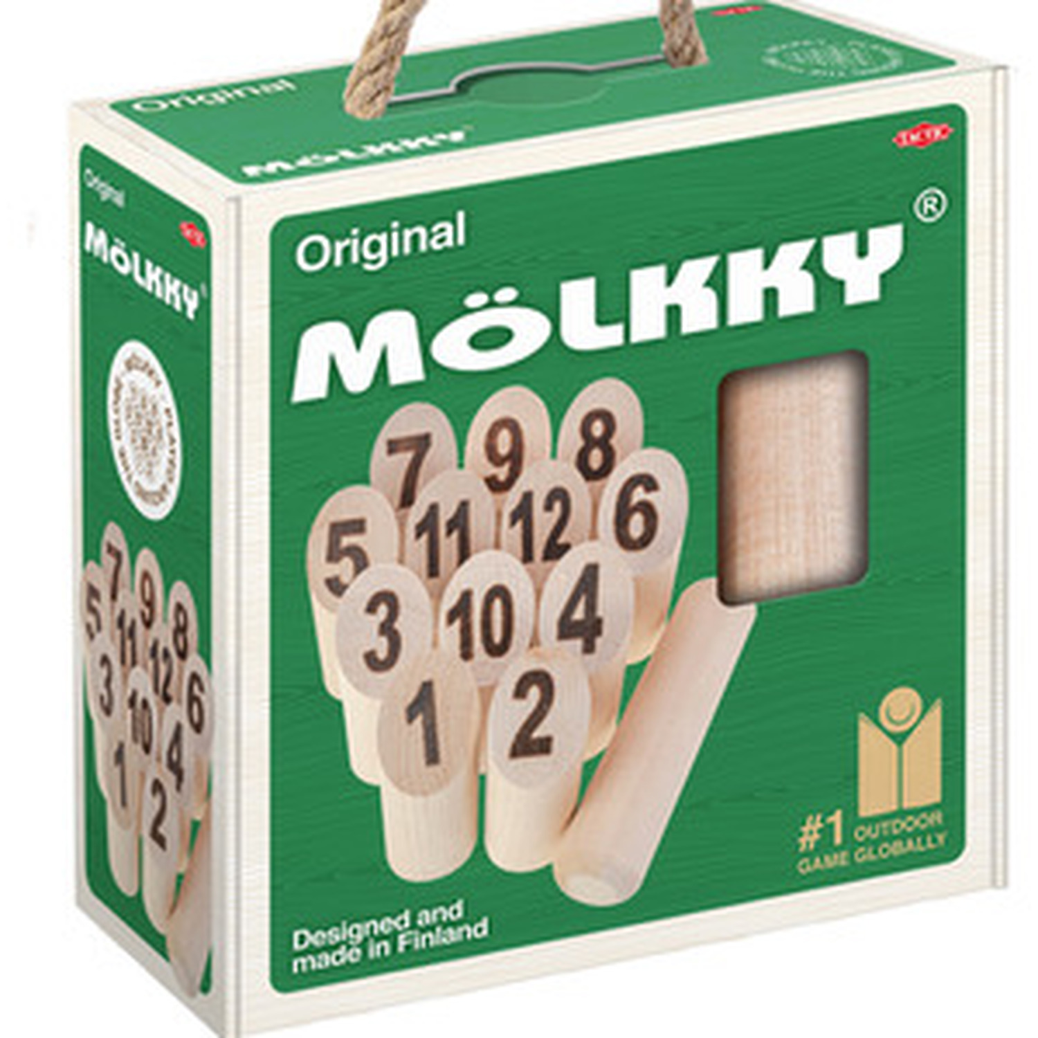 Image of Molkky GO Outdoor Game In Carry Box - Green